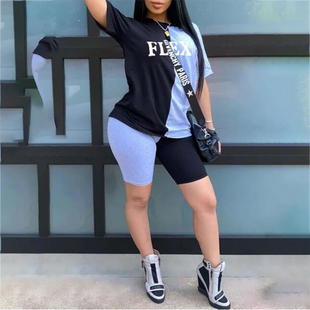 Plus Size 5XL Women 2021 Summer Clothing Fashion Sweatsuits