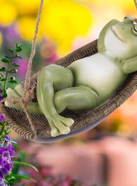 Free Shiping Simulation Animal Swing Frogs Garden