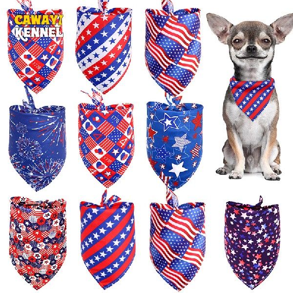 CAWAYI KENNEL 2 Pcs/set Dog Scarf Triangular Bandage Puppy