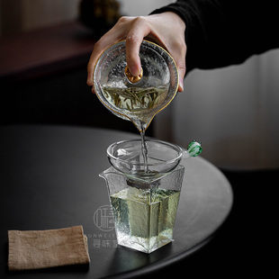 极速优质玻璃百财茶漏创意茶汤过滤器茶滤网家用功夫茶具茶道配