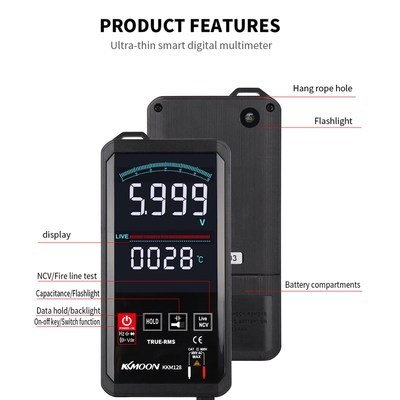 KKmoon KKM126 KKM128 Capacitance Meter Digital MultiXmeter T