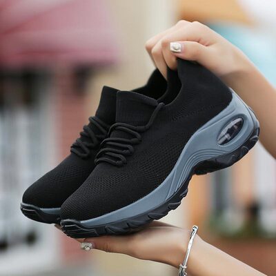 Large Size Platform Damping Sneakers Sock Woman Running Snea