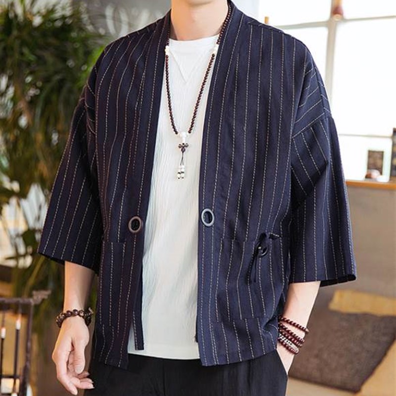 Japanese Kimono Cardigan Men Kimono Traditional Yukata Fashi