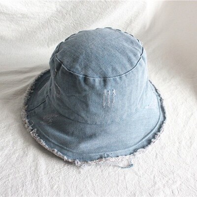 New Denim Fishermans Hat Bucket Hat Unisex Fashion Bob Caps