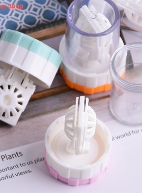 Contact Lens Cleaner Case Box Manual Rotation Type Plastic C