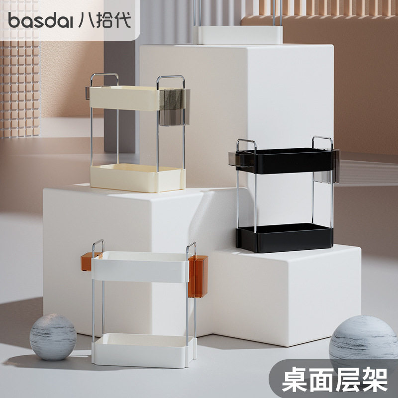 亚马逊双层组装款厨房调料置物架浴室下水槽储物架桌面收纳架