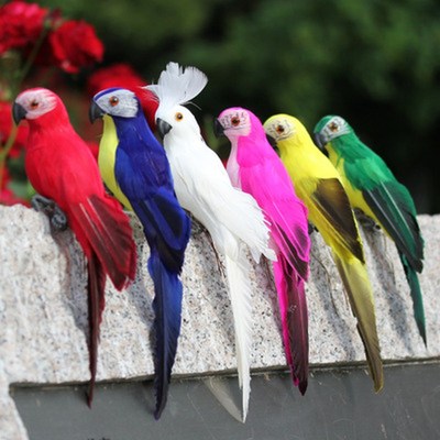 Home Garden Birds decoration Colorful Fake Parrots Artifici