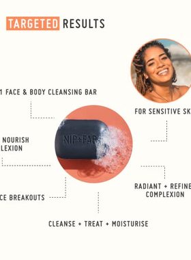 Nip+Fab Charcoal and Mandelic Acid Fix Cleansing Bar Face an