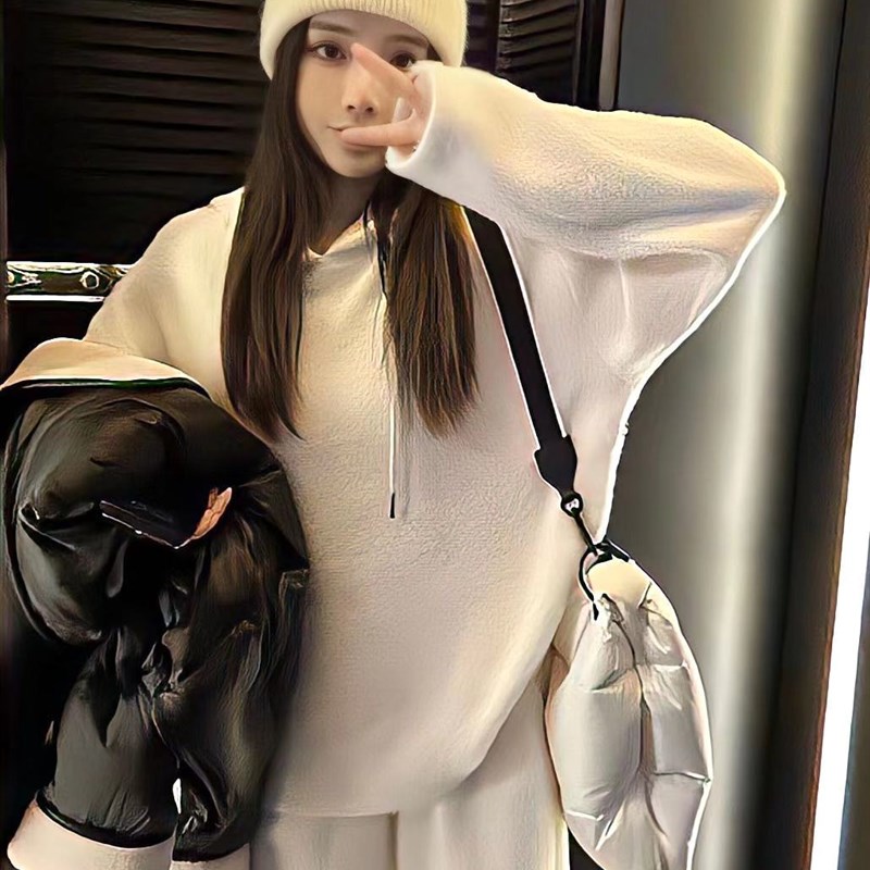 好货韩版气质套装女设计学院风竖条纹衬衫针织开衫马甲时尚穿搭两