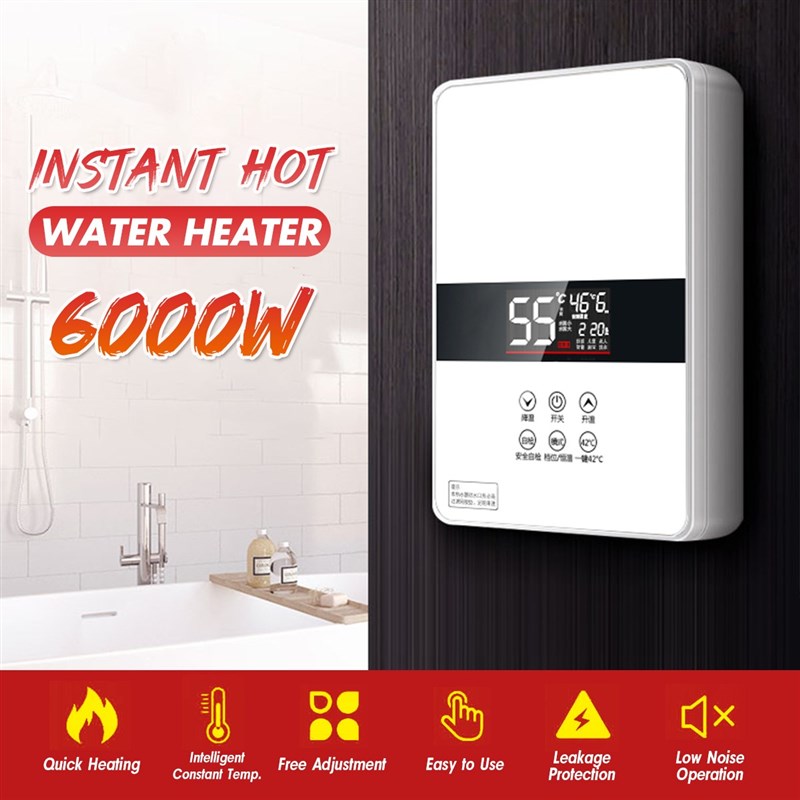 220V 6500W Instant Heating Electric Hot Water Heater Quick H