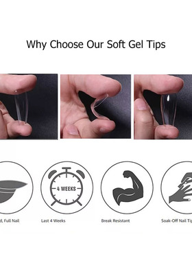 Gel Nail Extensions Soft Gel Press On Nail Tips Short Stilet