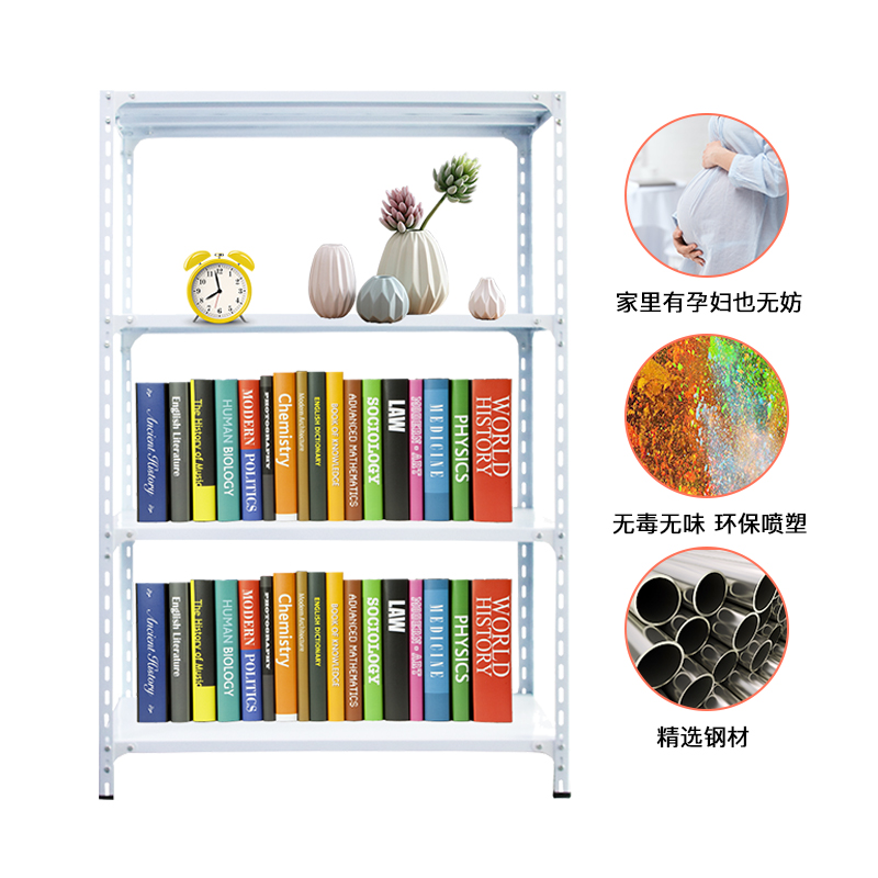 茸艺多功能可调节层板角钢超市仓库展示架简易仓储货架置物架