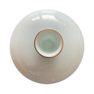 .盖碗盖子单卖家用功夫茶具配件三才茶碗陶瓷茶杯配盖单个影青描