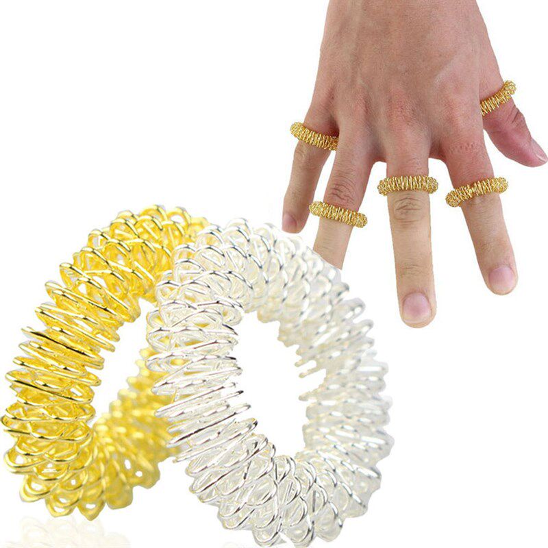 12Pcs/Lot Hot Sale Finger Massage Sujok Ring Acupuncture Rin