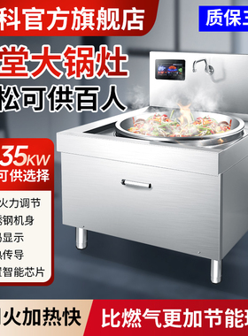 先科商用电磁炉20KW大锅灶学校食堂饭店炒菜凹面电磁炉25KW电热灶