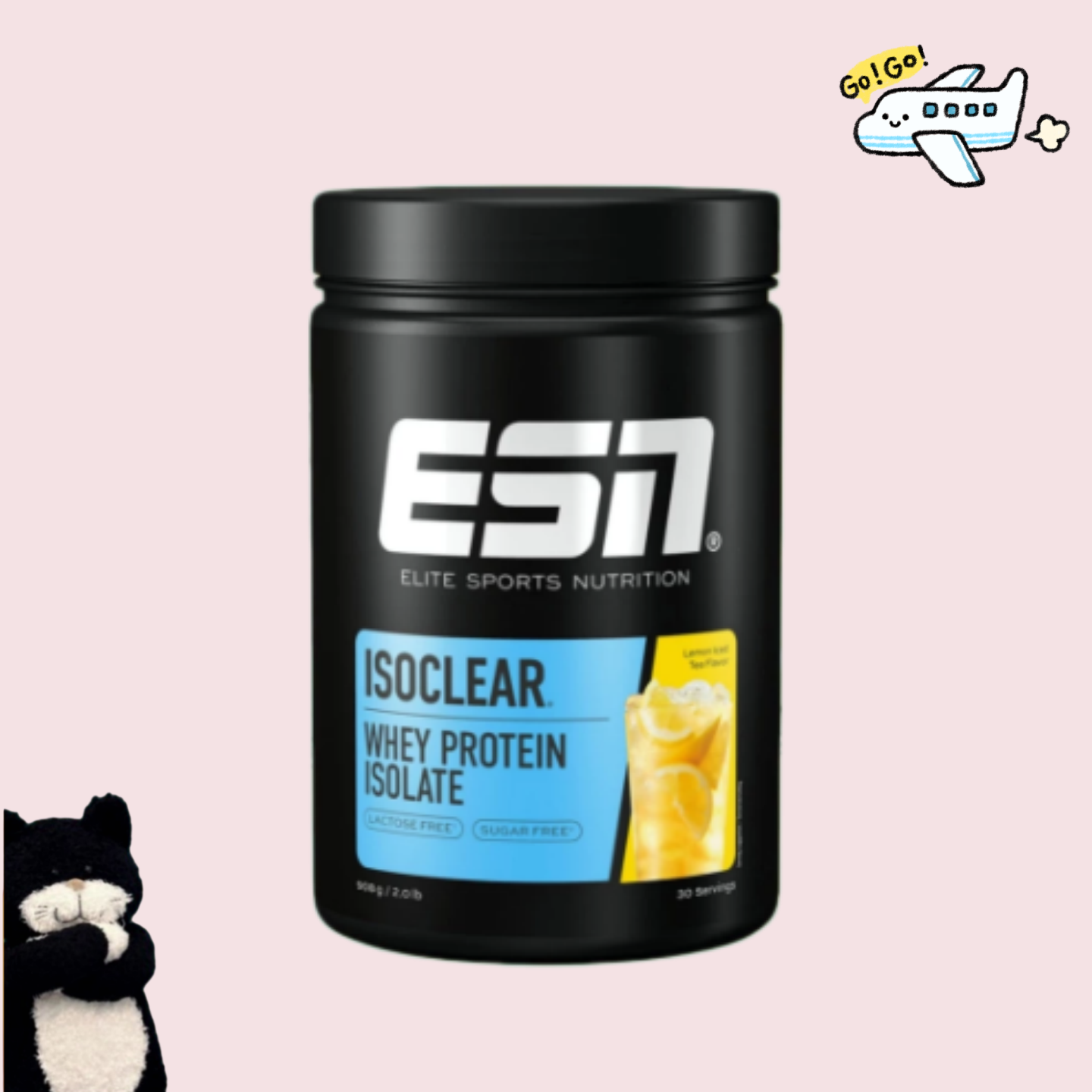 【满300包邮】德国直邮#ESN柠檬分离乳清蛋白粉908g