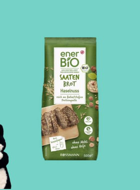 【满300包邮】#德国直邮#ener bio有机饱腹榛子面包预拌粉500g