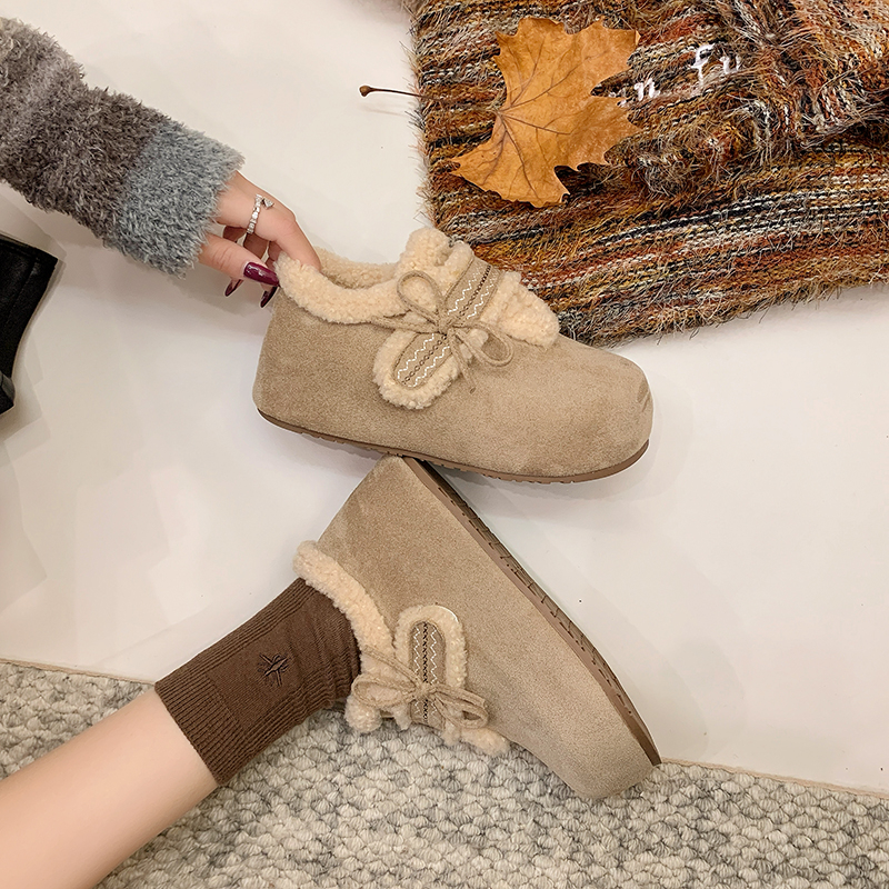 休闲舒适百搭毛毛鞋女