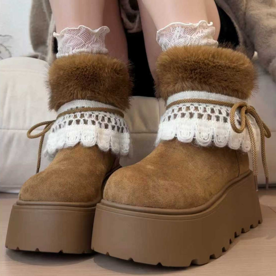 厚底增高保暖棉鞋女2025