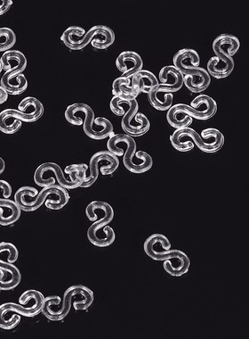 500pcs 11x6mm Transparent Loom Rubber Bands S Clips for DIY
