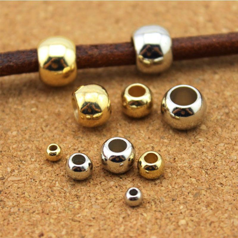 20-100pcs/lot 4 6 8 10 12mm Big Hole Beads CCB Beads Spacer