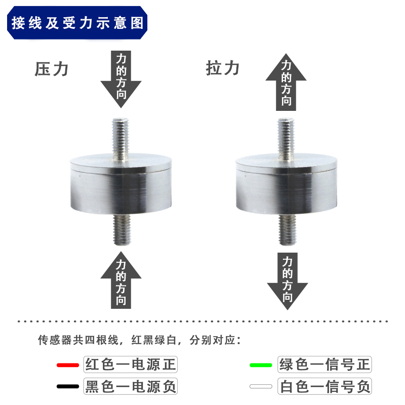 极速拉力传感器微型膜盒式外螺杆连接小量程压力重量感应器称重传