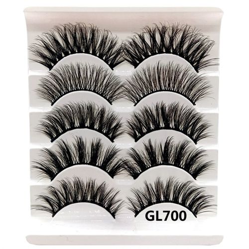 5 Pairs 3D Fake Eyelashes Long Thick False Eye Lashes Set