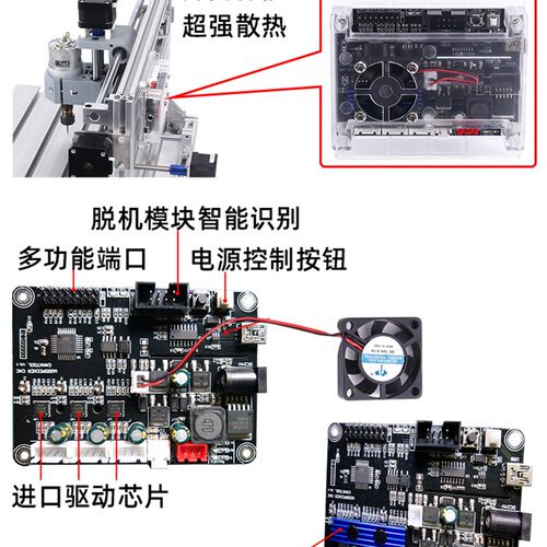 好货小型微型DIY雕刻机三轴CNC控制板 GRBL1.1f系统 含USB线