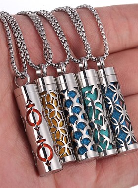 Aromatherapy Necklace Diffuser Pendant 316L Stainless Steel