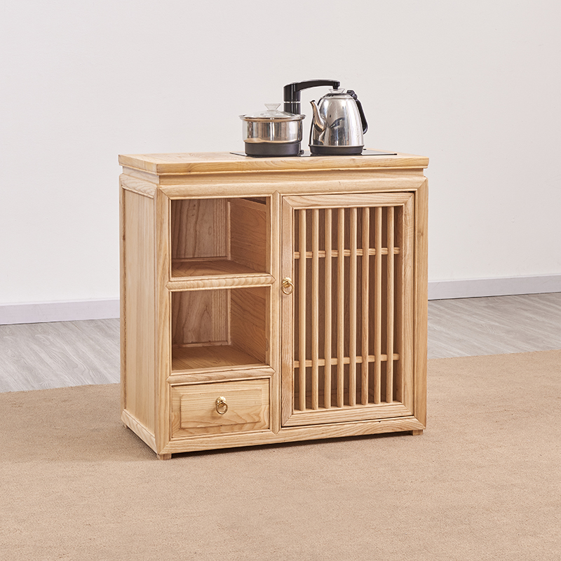 厂促新中式实木茶水柜烧水壶一体简约轻奢小茶桌茶叶收纳边柜烧水