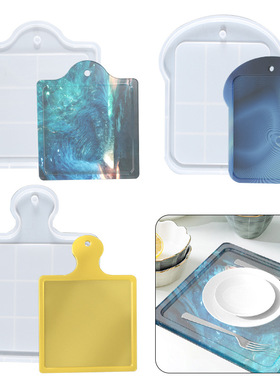 Big Size Geometric Tray Silicone Mold Round Square Rectangul