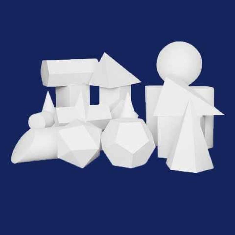 固体初中艺术素描几何体替代品几何模型方块素描模具积木学具石膏