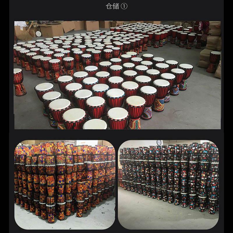 非洲鼓手鼓布艺木鼓8/10/12寸幼儿园初学丽江手鼓儿童初学民谣鼓