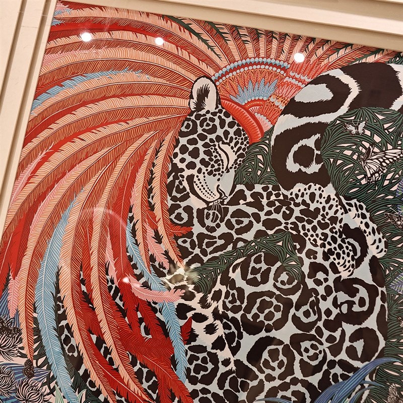 DM物设艺术新款画羽冠捷豹客厅玄关装饰画网红2022高清餐厅挂网红图片