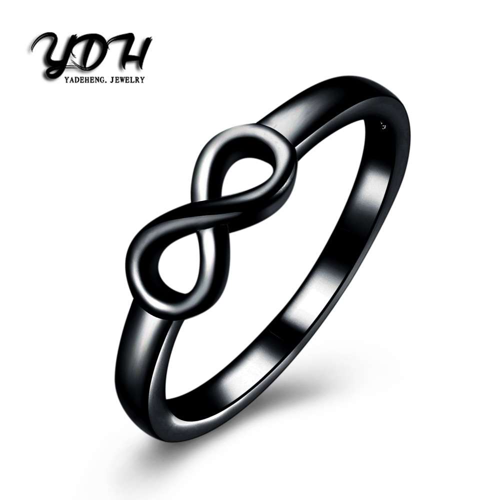 Foreign jewelry new simple fashion black gold lucky number 8