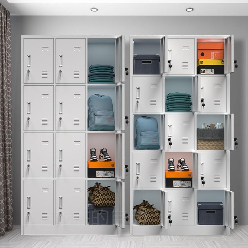 。赣州员工铁皮柜更衣柜子工厂职员宿舍换衣柜带锁储物柜鞋柜多门