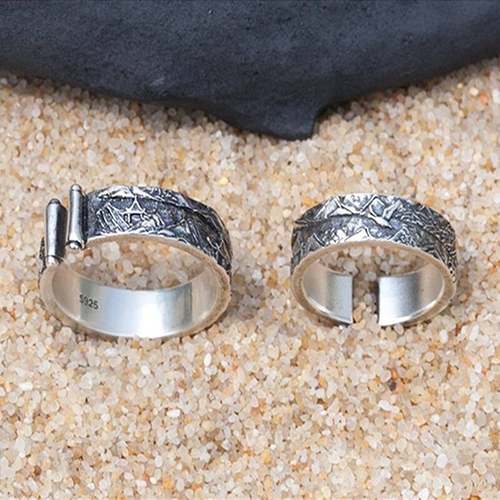 Handmade Retro Open Ring for Men Women Couple Rings jewelry
