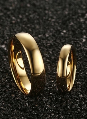 Fashion Simple Stainless Steel Men and Women Couple Rings Ti