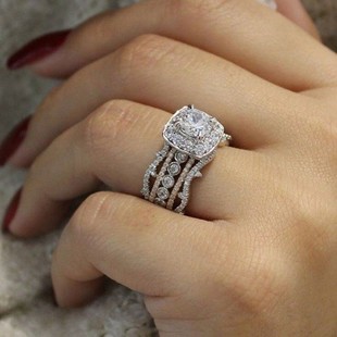 Gold color Diamond Ring Jewelry for Women Rings Accessories
