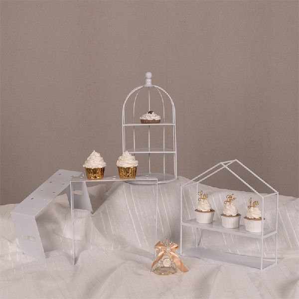 White Cake Stands Whole Set Cupcake Donuts Dessert Display