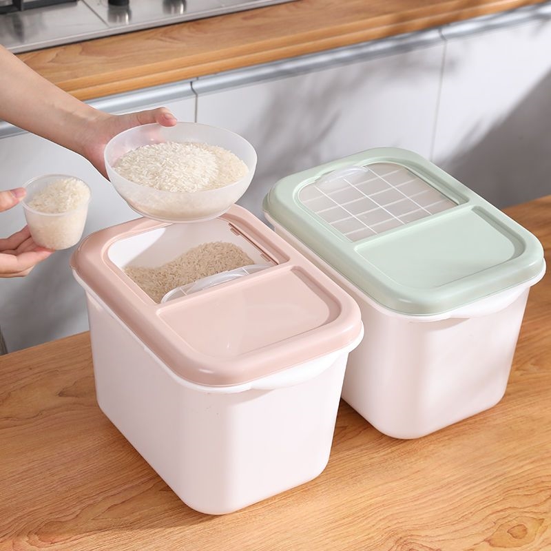 新品装米桶防虫防潮密封收纳米箱10斤米缸家用面粉桶食品级厨房杂