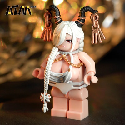 碧蓝航线鳂尾张波光潋滟美女胖泳装手办动漫乐高人仔人偶积木模型