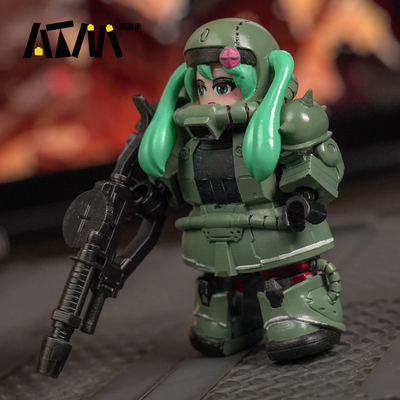 初音未来绿扎古高达人仔手办模型超帅机甲三角洲行动积木玩具