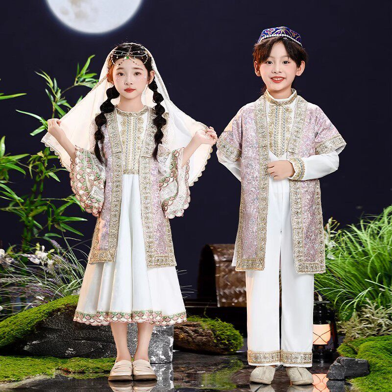 新款傣族服装女童舞蹈演出服图片