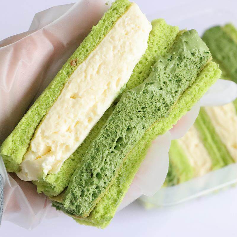 漫菲思雨斑斓乳酪抹茶三明治早餐零食食品糕点甜品蛋糕285g