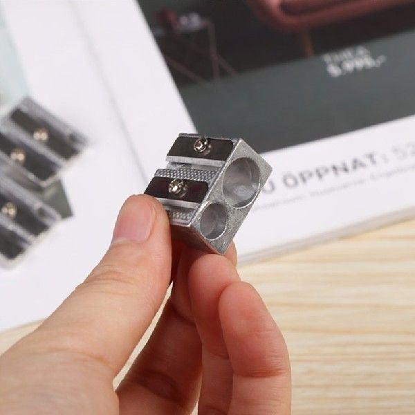 Metal Double Holes Pencil Sharpener School Office