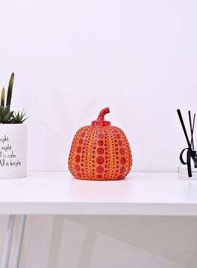 北欧现代家居装饰品摆件 手工波点南瓜 软装样板房工作室陈列摆设
