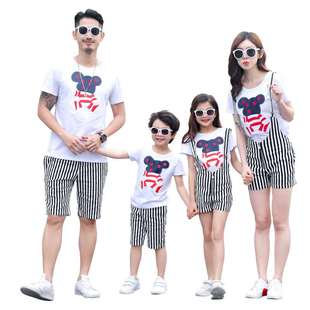 Parent-child outfit a three-person new tide summer outfit fu