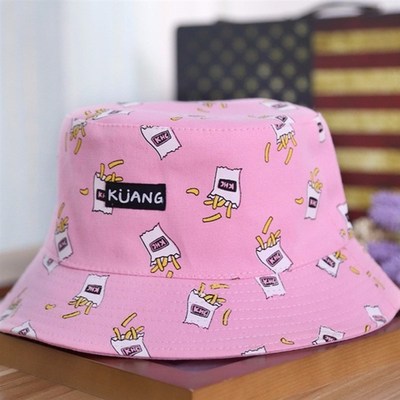 Panama Bucket Hat Men Women Summer Bucket Cap Banana Print Y