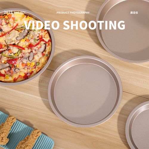 极速.6/8/9/10 inch Round Pizza Plate Pan Tray Mould Baking T